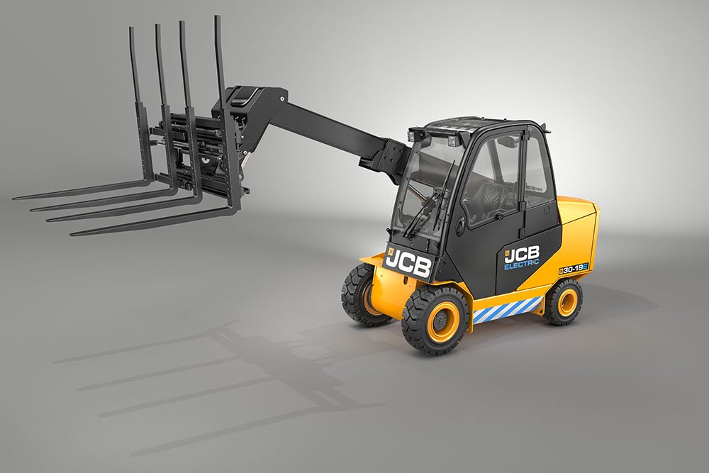 JCB shows new electricpowered Teletruk at IMHX Lift and Hoist